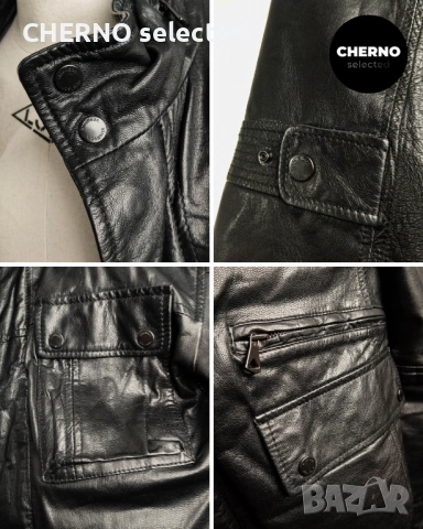 Мъжко яке от естествена кожа STRELLSON HUCK Men’s Leather Multipocket Casual Jacket – размер L , снимка 16 - Якета - 53697196