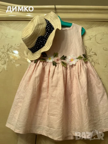 Прекрасна рокличка+ подарък капела, снимка 4 - Детски рокли и поли - 50577571