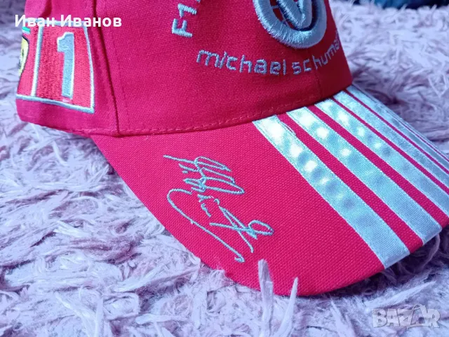 Оригинална шапка на Михаел Шумахер с автограф, снимка 7 - Фен артикули - 50430822
