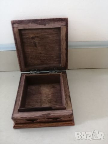 Дървена кутия 10 х 10 h 5 см. , снимка 4 - Други стоки за дома - 46418807