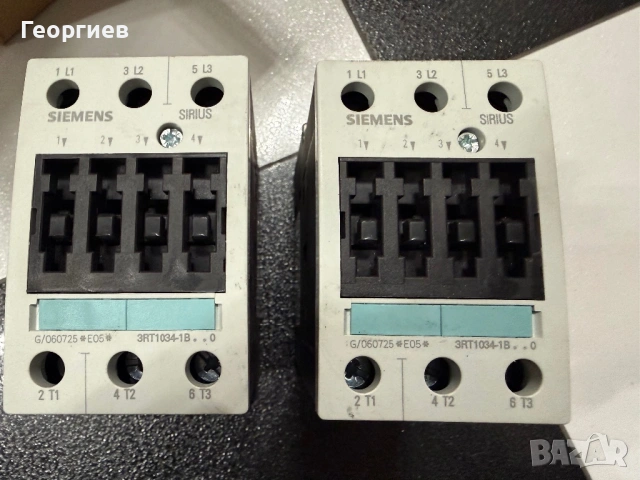 2 броя Нов Мощен Контактор Siemens SIRIUS 3RT1034-1BB40 (32A, 15kW, 24VDC), снимка 8 - Други машини и части - 53306411