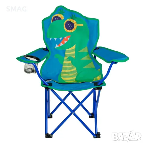 Детски сгъваем къмпинг стол син динозавър с калъф 35x35x57см S_1221755
