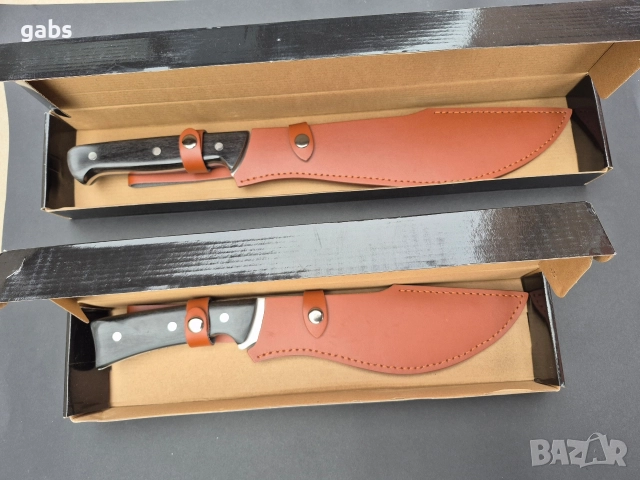 Уникален масивен ловен нож,фултанг с кожена кания,два модела, снимка 14 - Ножове - 52636230