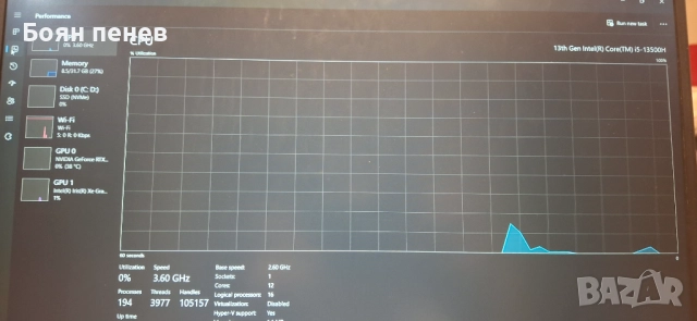 HP Victus 16 RTX 4060 Intel I5 13500h, снимка 4 - Лаптопи за игри - 52947283