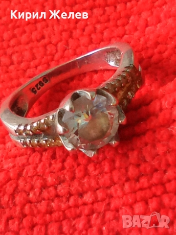 ЕМАЙЛИРАН СКЪПОЦЕНЕН СРЕБЪРЕН ПРЪСТЕН СРЕБРО S925 с ЮВЕЛИРНО ФАСЕТИРАН БЛЕСТЯЩ ЦИРКОН 47544, снимка 11 - Пръстени - 50489280