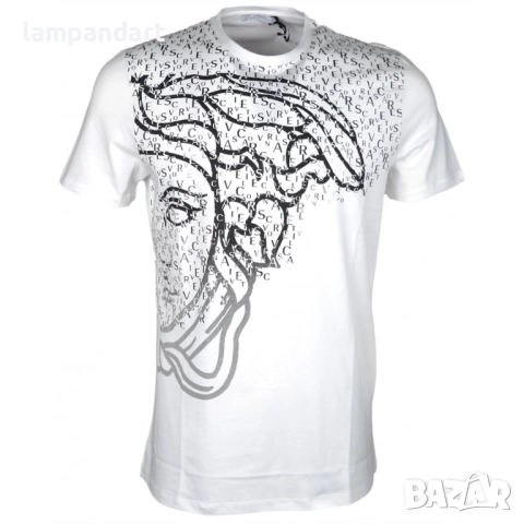 Тениска Versace в бяло и черно