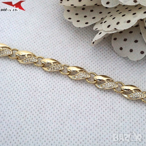 Гривна с 14К златно покритие 234856, снимка 2 - Колиета, медальони, синджири - 53588731