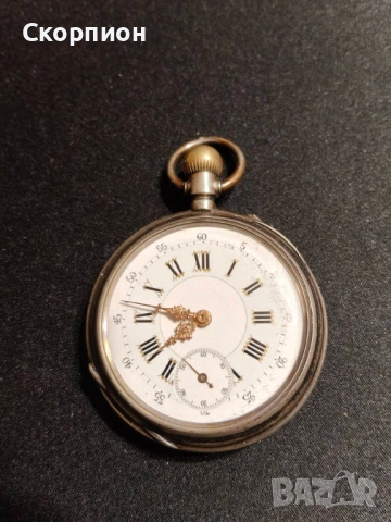 Швейцарски СРЕБЪРЕН джобен часовник 1901г. - Промоция, снимка 2 - Джобни - 49241222