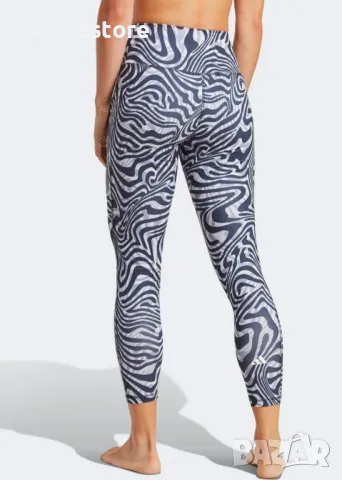 ADIDAS Yoga Essentials Printed 7/8 Leggings Grey/White, снимка 3 - Клинове - 47148492