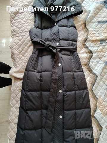 Дамски дебел елек с качулка, снимка 3 - Якета - 53836088