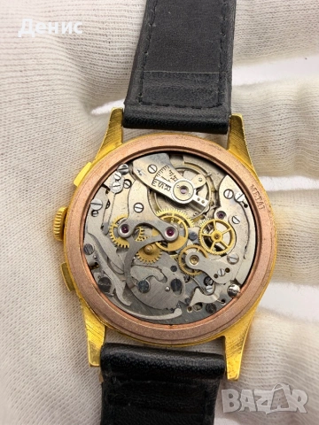 SULTANA Chronograph 18K Solid Gold – Vintage Swiss 1950s, снимка 4 - Мъжки - 54202445