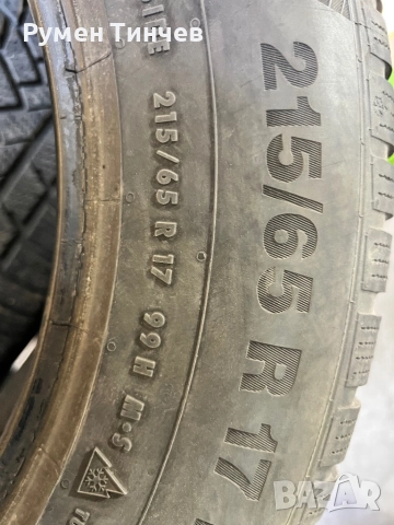 4бр зимни гуми 215-65-17, снимка 5 - Гуми и джанти - 52151320