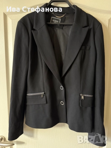 Ново черно елегантно 100 % оригинално сако блейзер Guess guess , снимка 7 - Сака - 52484537