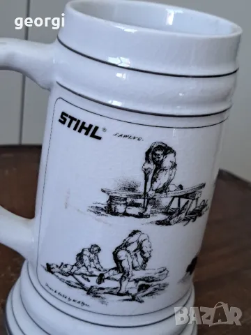 ретро колекционерска порцеланова халба Stihl, снимка 2 - Сервизи - 49095855