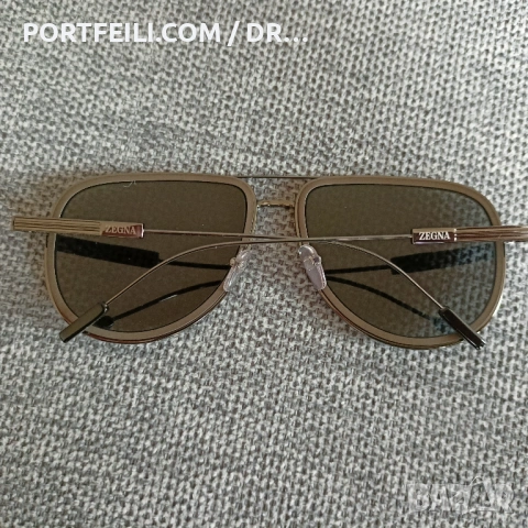 Мъжки слънчеви очила на Ermenegildo Zegna, made in Italy, черен авиатор, снимка 4 - Слънчеви и диоптрични очила - 53613970