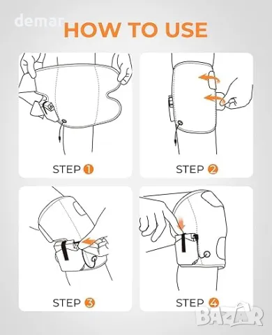 Aroma Season нагреваема наколенка, акумулаторна наколенка с 3 нива на нагряване 3000 mAh, черна, снимка 6 - Други - 49687445