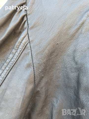 Vintage дамско кожено яке 80s черно XL , снимка 6 - Якета - 52126356