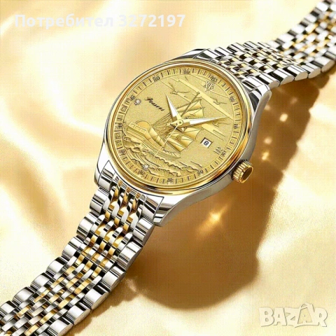 Potsree Унисекс Кварцов Часовник,Неръждаема Стомана,Дата, снимка 4 - Мъжки - 54241747