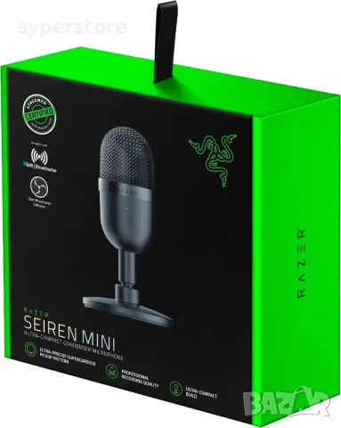 Микрофон за компютър Razer Seiren Mini Черен SS301375, снимка 4 - Микрофони - 47200161