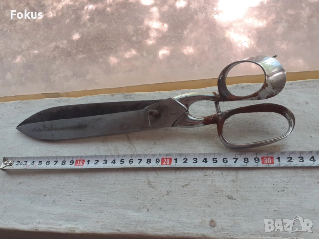 Голяма маркова шивашка ножица страхотен ряз, снимка 7 - Антикварни и старинни предмети - 53422345