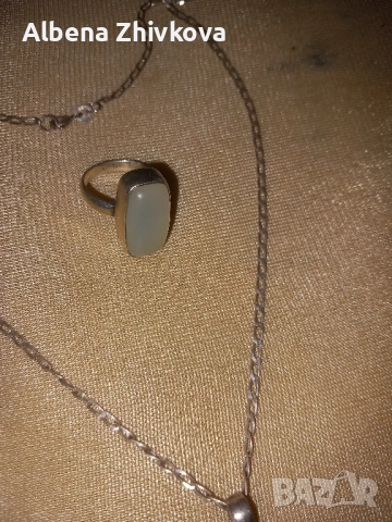 колие с пръстен, снимка 4 - Пръстени - 51998276