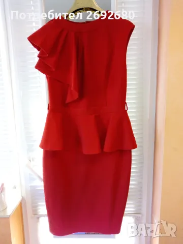 Нова червена рокля размер - 40, снимка 1