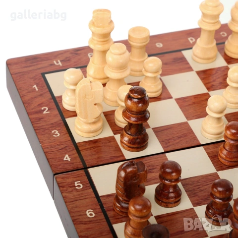 Дървен шах – класически комплект 40 x 20 x 7 см | Wooden Chess Set, снимка 6 - Шах и табла - 53929579