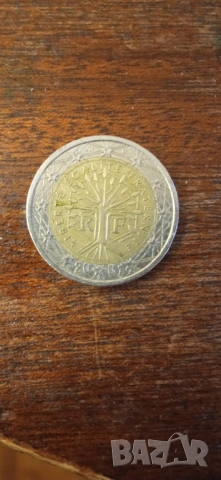 2 евро 2001 г. Франция Дървото на живота 