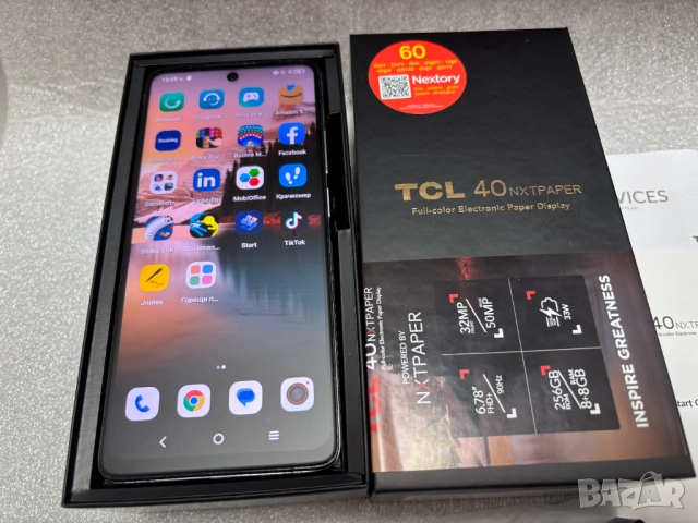 Смартфон TCL 40 NXTPAPER 8 GB 256 GB, Opalescent, снимка 3 - Други - 52662760