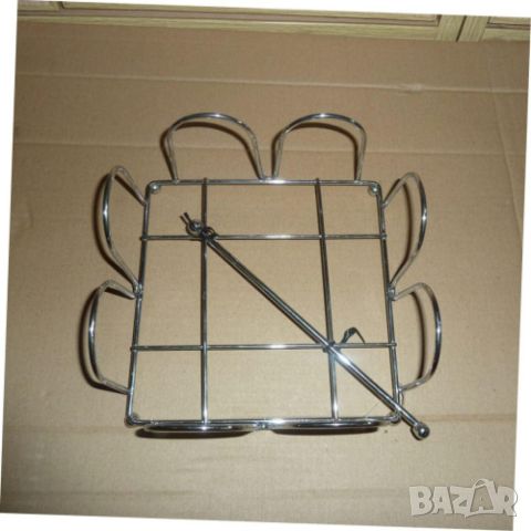 Луксозен метален салфетник в сребристо, ‎18,5 x 1 x 7,62 cm, снимка 9 - Аксесоари за кухня - 46420242
