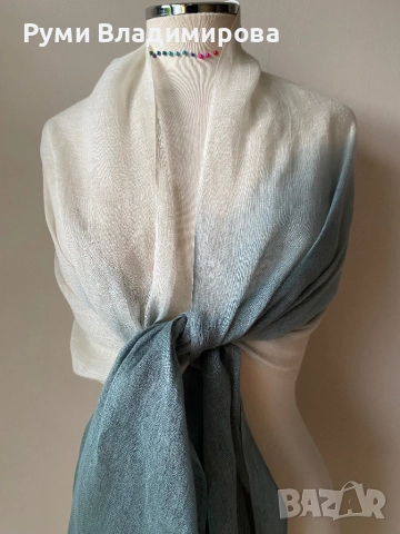 Шал от 100 % лен/ различни видове, снимка 7 - Шалове - 52621438