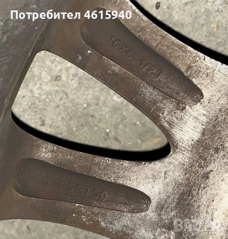 4х100мм MAZDA МАЗДА 4бр оригинални алуминиеви джанти 16" J6.5" ET50+4брвсесезонни гуми 195/55/16, снимка 8 - Гуми и джанти - 52655897