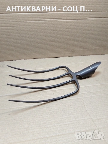 Соц Стара Ръчно Кована Масивна Вила За Сено 1кг. НОМЕР 1438., снимка 2 - Антикварни и старинни предмети - 53939833