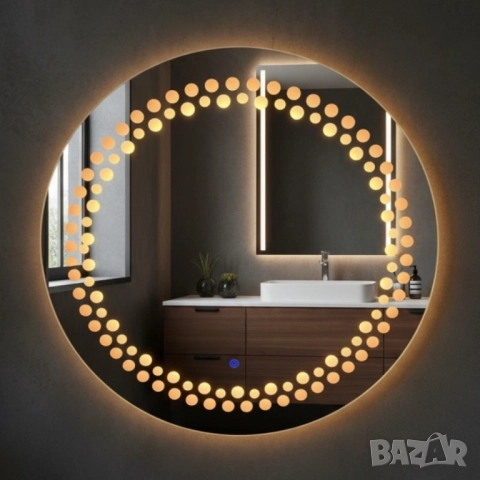 Луксозно огледало с LED осветление и сензорна технология, снимка 6 - Други стоки за дома - 51852491