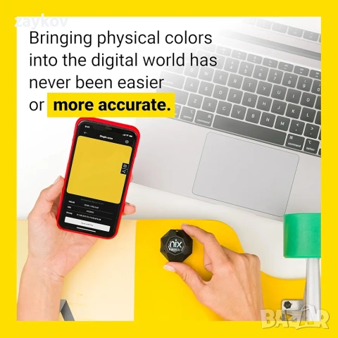 Nix Mini 3 колориметър - цветен сензор - преносим инструмент за съпоставяне на цветове, снимка 5 - Друга електроника - 53134672