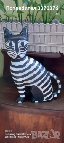 Дървена фигура за декорация-котка, снимка 4 - Декорация за дома - 53534235