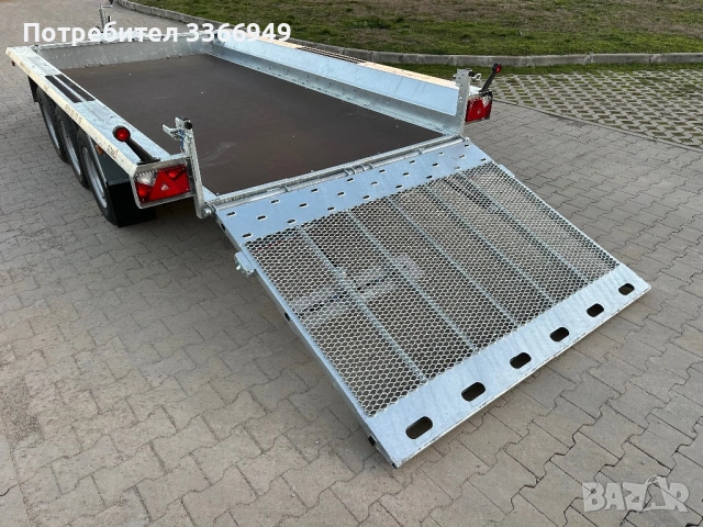 Ремарке за строителна техника под наем 4.00мХ1.80м 2.8т полезен товар, снимка 3 - Ремаркета - 54089500