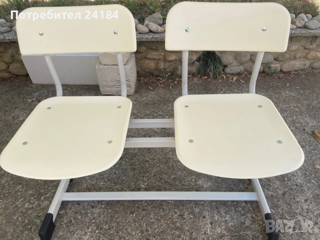 Двойна пейка, стол за занималня, учебен център, снимка 4 - Столове - 51910905