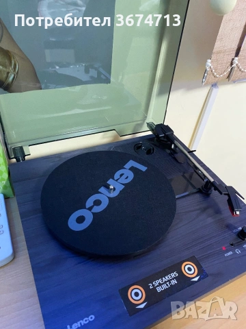 Грамофон Lenco - LS-10BK, ръчен, черен с гаранция, снимка 2 - Грамофони - 54038110