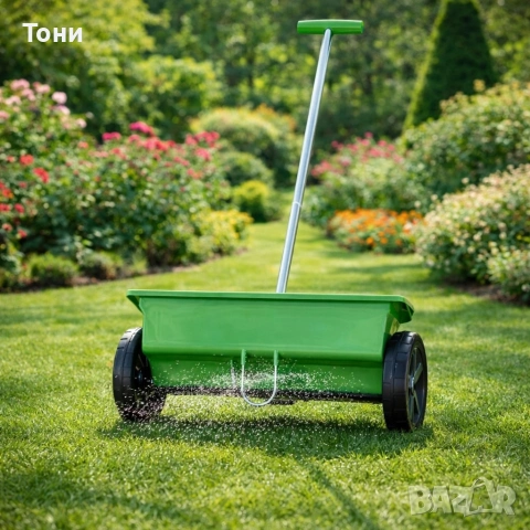 Ръчна градинска сеялка 6L с колела , снимка 3 - Градинска техника - 53941918