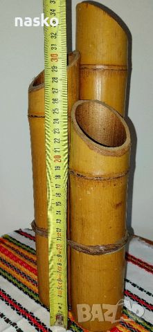 Свещник от бамбук, снимка 5 - Други ценни предмети - 46433542
