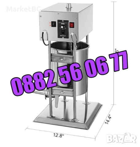 Електрическа пълначка за месо 10 литра с педал, пълначка за кайма, снимка 2 - Друго търговско оборудване - 51786600