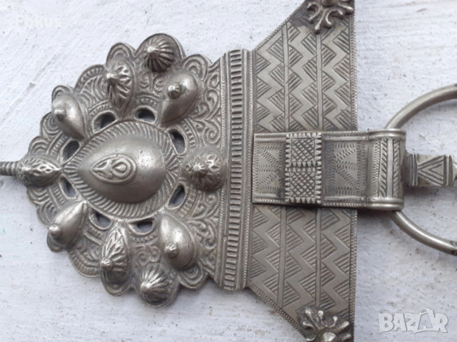 Стар берберски накит фибула закопчалка тока пафта сачан, снимка 3 - Антикварни и старинни предмети - 53409790