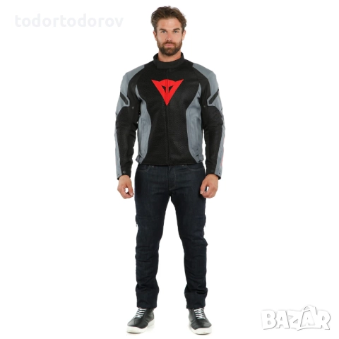Текстилно мото Яке Dainese Air Crono 2 Tex Black/Gray ,M-50,протектори, снимка 2 - Аксесоари и консумативи - 51534058