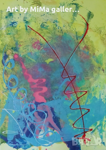 Абстракция 70х50 см., голяма картина, abstract painting, за Нова Година - оригинален подарък
