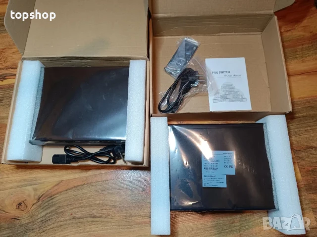 ЧИСТО НОВ PoE суич с 16 Gigabit PoE+ @240W вградена мощност, 2 гигабитови порта + 1 комбиниран SFP.., снимка 11 - Суичове - 50555890