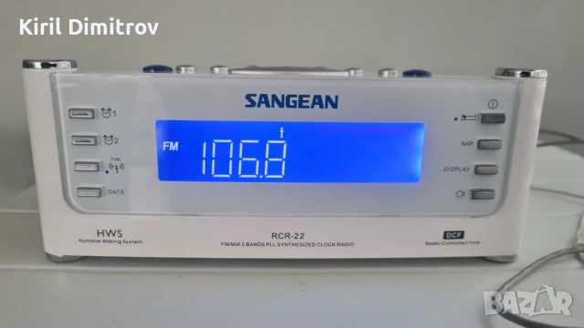 Радио часовник Sangean RCR-22, снимка 2 - Радиокасетофони, транзистори - 53948194