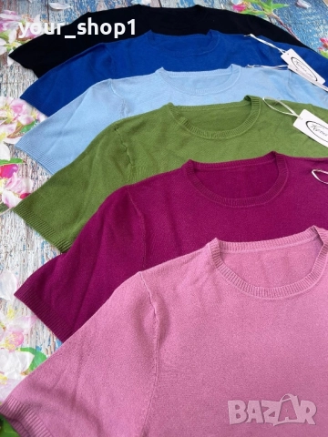 Дамска блуза / тениска финно машинно плетиво , снимка 2 - Тениски - 52155086