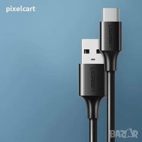 Кабел UGREEN US287, USB A към USB C, 3A, 1m, Черен, снимка 2 - Друга електроника - 48002921