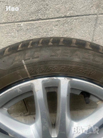 1бр джанта с гума 205/55/R16, снимка 2 - Гуми и джанти - 53643529